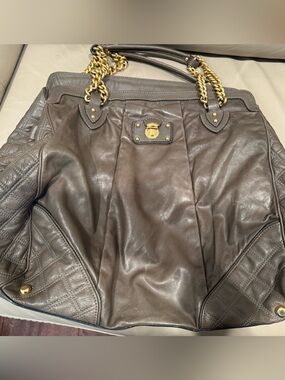 Marc Jacobs Mixed Quilted XL Tote Leather Chain-Handle Tote with Gold Hardware